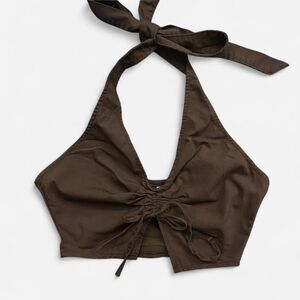 H&M brown halter top